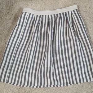 *HUGE SALE* Loft linen tan/brown striped skirt